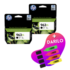 Komplet kartuš HP 3JA30AE nr.963 XL (črna), original, 2 kosa + DARILO GRATIS