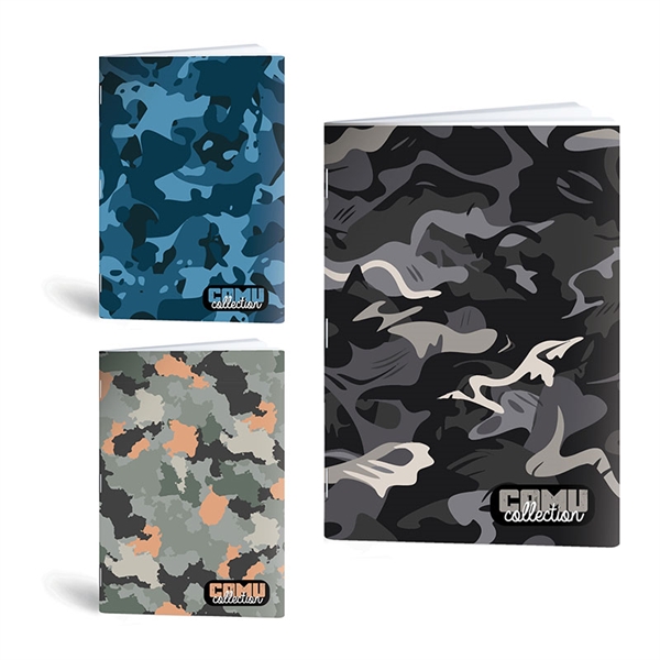 Zvezek A4 Rucksack Only, Camu1, mali karo 5 mm, 52 listov, sortirano