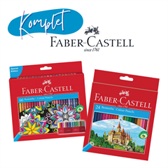 Šolski komplet barvic Faber-Castell Grad, 60 + 24 kosov