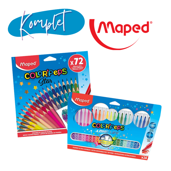 Šolski komplet Maped Color'peps, 72 + 24 kosov