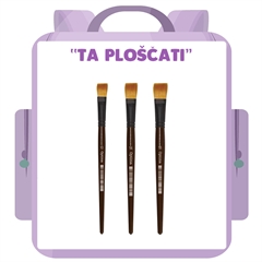 Komplet ploščatih čopičev št. 10, 14, 18