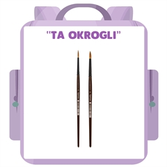 Komplet okroglih čopičev št. 6 in 8