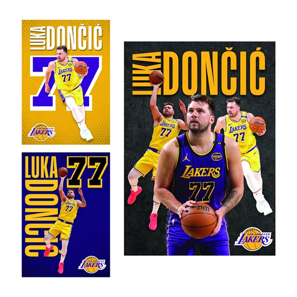Komplet zvezkov A4, Luka Dončić, črte z robom, 54 listov, sortirano, 4 + 1 GRATIS