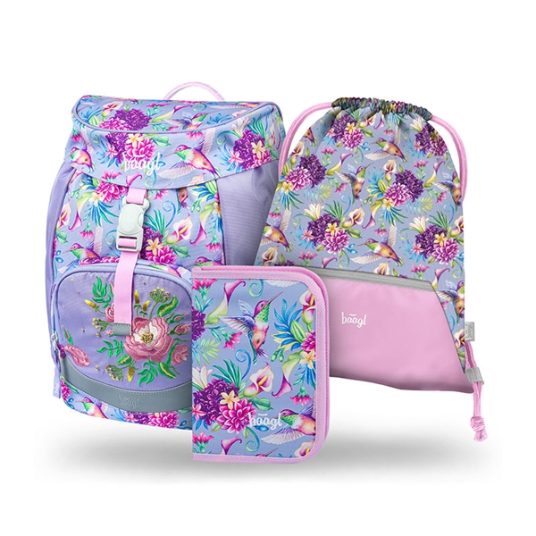 Prvošolski set Baagl Airy Hummingbird (3-delni)