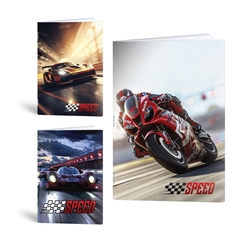 Komplet zvezkov A4 Rucksack Only, Hitrost, črte z 9 mm robom, 52 listov, sortirano, 4 + 1 GRATIS