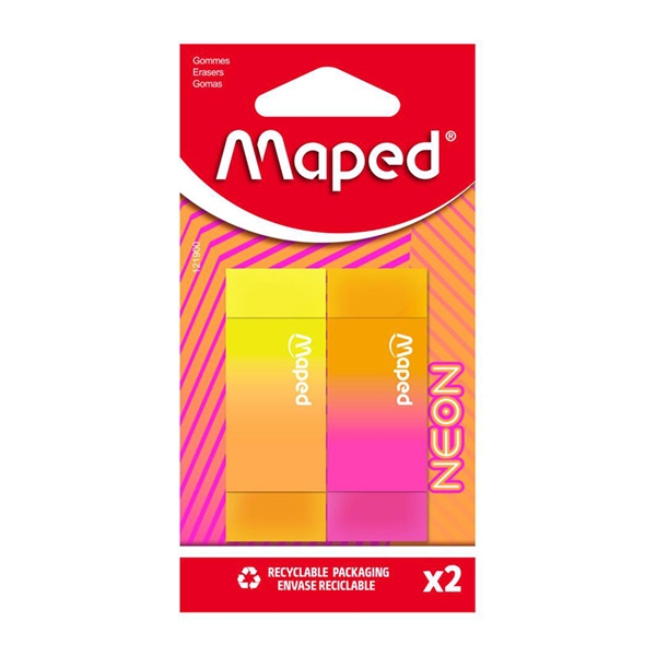 Radirka Maped Neon, 2 kosa