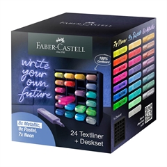 Marker Faber-Castell Textliner 46 Deskset, 24 kosov