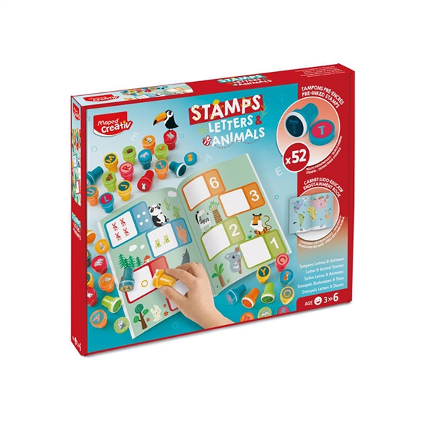 Set za ustvarjanje Maped Štampiljke Črke in Živali
