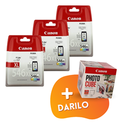 Komplet kartuš Canon CL-546 XL (barvna), original, 3 kosi + DARILO GRATIS