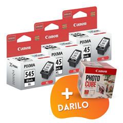 Komplet kartuš Canon PG-545 XL (črna), original, 3 kosi + DARILO GRATIS