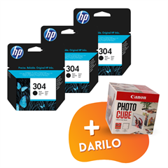 Komplet kartuš HP N9K06AE nr.304 (črna), original, 3 kosi + DARILO GRATIS
