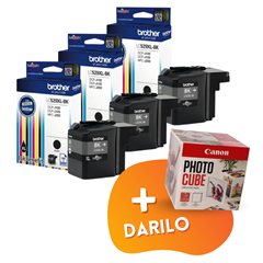 Komplet kartuš Brother LC529XLBK (črna), original, 3 kosi + DARILO GRATIS