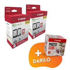 Komplet kartuš Canon PG-545 (črna) + CL-546 (barvna), original + foto papir, 2 kosa + DARILO GRATIS