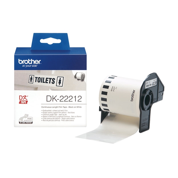 Etikete Brother DK-22212 (črno na belo), neskončne, 62 mm x 15,24 m, original