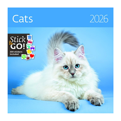 Stenski koledar 2026, Mucki, z nalepkami