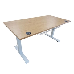 Električna miza za sedenje in stoje Echo z leseno ploščo, 1600 x 800 mm