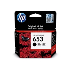 Poškodovana embalaža: kartuša HP 3YM75AE nr.653 (črna), original