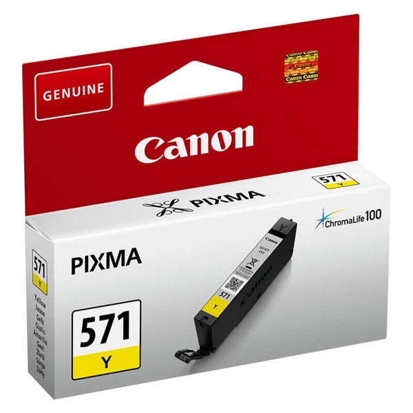 Poškodovana embalaža: kartuša Canon CLI-571Y (rumena), original