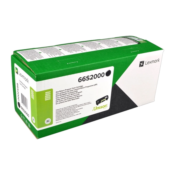 Toner Lexmark 66S2000 (črna), original