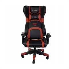 Gaming stol E-Blue Cobra z vgrajenimi Bluetooth zvočniki, črno rdeč