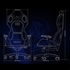 Gaming stol E-Blue Auroza z osvetlitvijo, črno rdeč