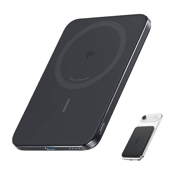 Prenosna baterija (powerbank) Anker Nano MagGo Slim, 5.000 mAh, črna