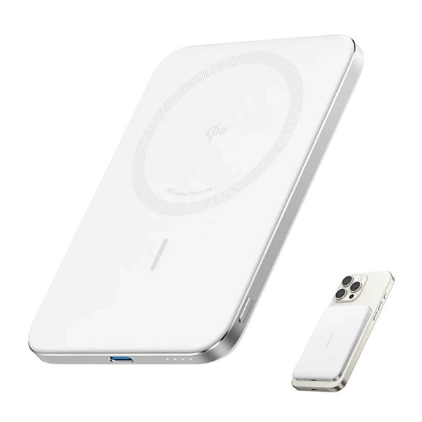 Prenosna baterija (powerbank) Anker Nano MagGo Slim, 5.000 mAh, bela