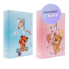 Darilni paket najlepših spominov Zabavni medvedki: 2x Foto album, 300 slik