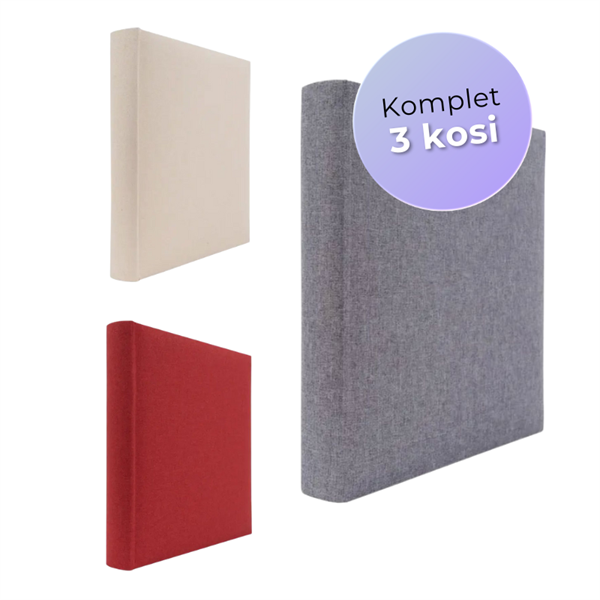 Darilni paket najlepših spominov Tribarvni Elegant: 3x Foto album, 500 slik