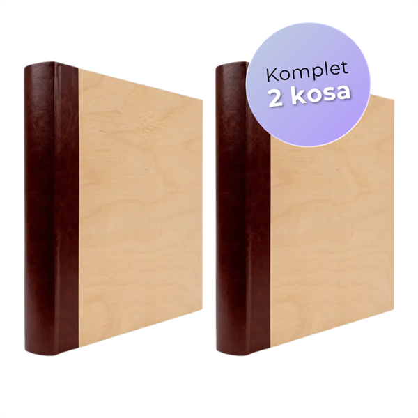 Darilni paket najlepših spominov Imitacija lesa: 2x Foto album, 500 slik