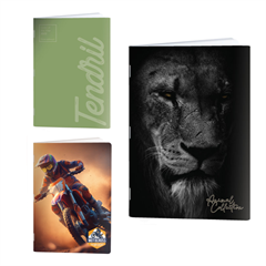 Komplet zvezkov A4 Rucksack Only, Različni motivi, brezčrtni, 52 listov, sortirano, 4 + 1 GRATIS