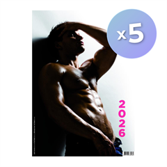 Komplet stenskih koledarjev 2026, Moški, barvni, 5 kosov