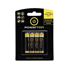 Baterija Powerton AAA-LR03 1.5V PROMO, alkalna baterija, 4 kosi