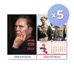 Komplet stenskih koledarjev 2026, Tito, 5 kosov