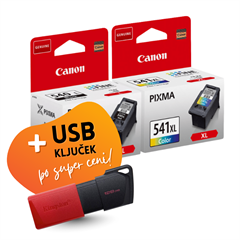 Komplet kartuš Canon PG-540L + CL-541XL, original + USB ključek po SUPER ceni