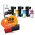 Komplet črnil za HP GT53 XL BK + GT52 (C/M/Y), original + USB ključek po SUPER ceni