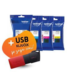 Komplet kartuš Brother LC3619XL (BK/C/M/Y), original + USB ključek po SUPER ceni