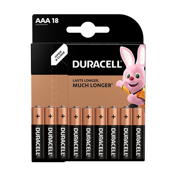 Baterija Duracell AAA-LR03, 18 kosov