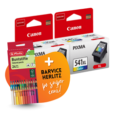 Komplet kartuš Canon PG-540L + CL-541XL, original + barvice po SUPER ceni