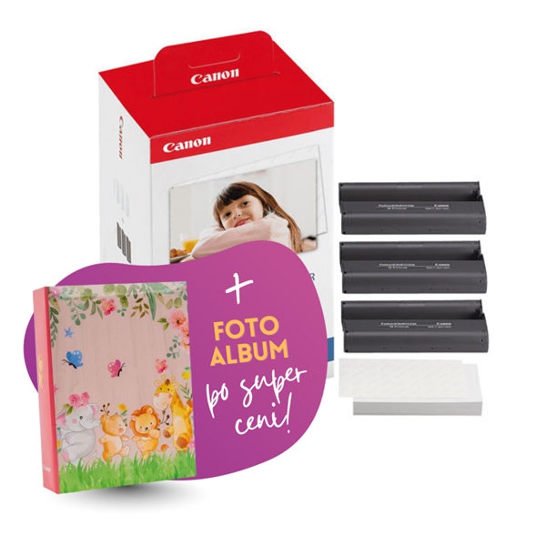 Kartuša + foto papir Canon KP-108IN, original + foto album po SUPER ceni