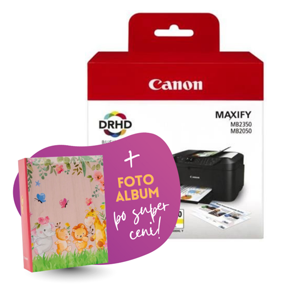 Komplet kartuš Canon PGI-1500XL (BK/C/M/Y), original + foto album po SUPER ceni