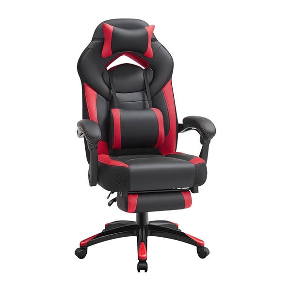 Ergonomski gaming in pisarniški stol Songmics, črno rdeč