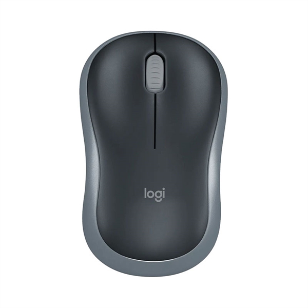 Miška Logitech M185, siva, brezžična, mini