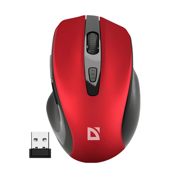 Miška Defender PRIME MB-053, brezžična, rdeča