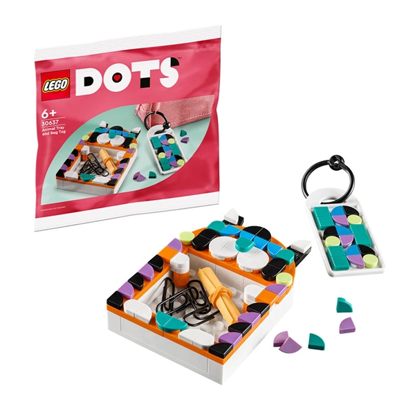 LEGO DOTS: Živalski pladenj in obesek za torbo