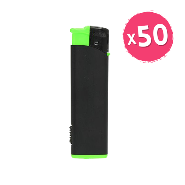 Vžigalnik Feniks Ranger, z LED lučko, črno zelen, 50 kosov