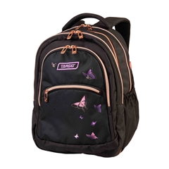 Šolski nahrbtnik 2v1 Target Curved Butterfly Rose