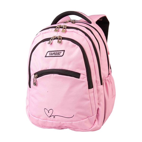Šolski nahrbtnik 2v1 Target Curved Pink Heart
