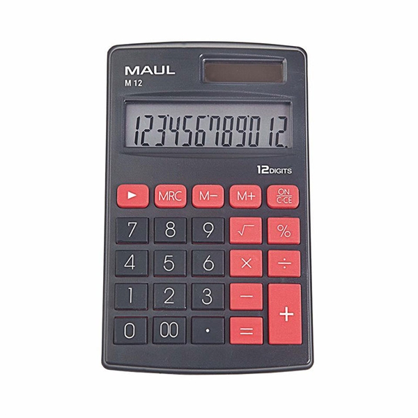 Žepni kalkulator Maul M 12, črn