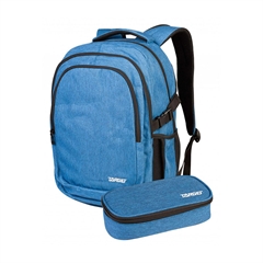 Šolski nahrbtnik Target Urb-X Melange Blue + peresnica